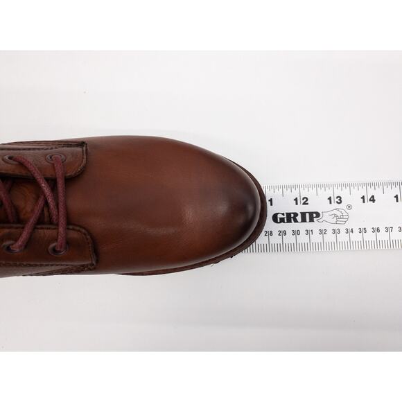 Frye Veronica Combat Boots  Leather Lace Up Heeled Red Clay Women's  8.5 - Picture 12 of 13